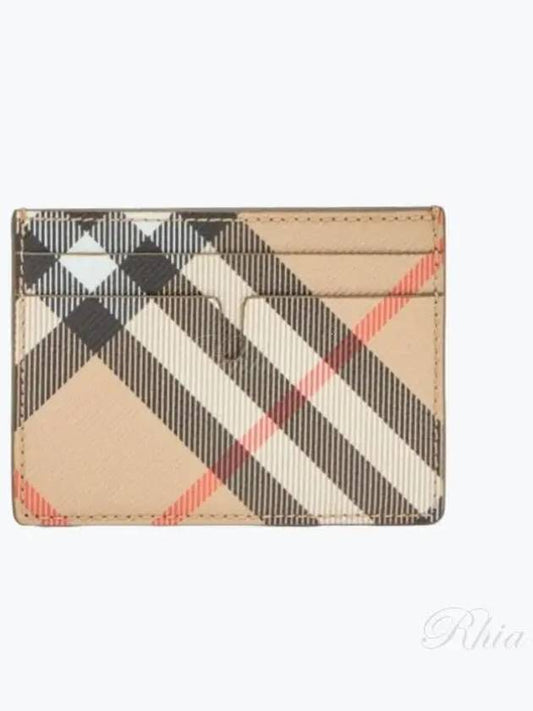 Check Card Case Wallet Beige - BURBERRY - BALAAN 2