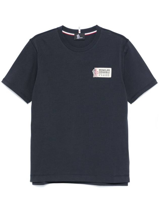 Logo short sleeve t shirt dark blue - MONCLER - BALAAN 2