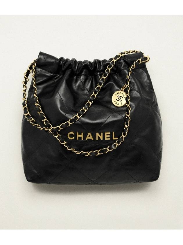 Shiny Calfskin 22 Small Shoulder Bag Black - CHANEL - BALAAN 4