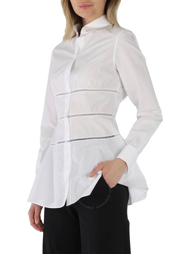 Alaia Ladies White Japanese Poplin Corset Shirt, Brand Size 38 (US Size 4) - ALAIA - BALAAN 2