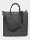 Triangle Logo Saffiano Tote Bag Black - PRADA - BALAAN 2