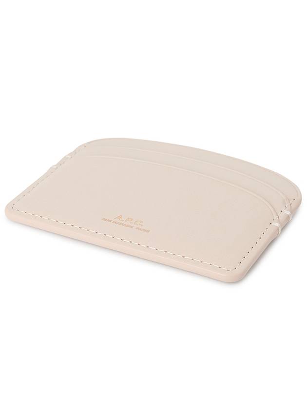 Demi Lune Leather Card Wallet Cream - A.P.C. - BALAAN 4