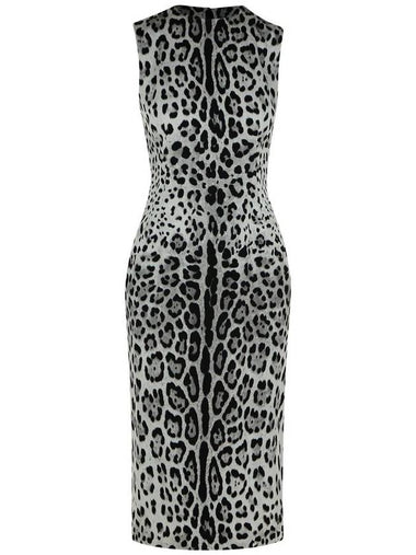 Dolce & Gabbana 'Animalier' Black Silk Dress - DOLCE&GABBANA - BALAAN 1