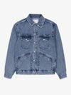 Jango Embroidered Logo Denim Jacket Blue - ISABEL MARANT - BALAAN 2