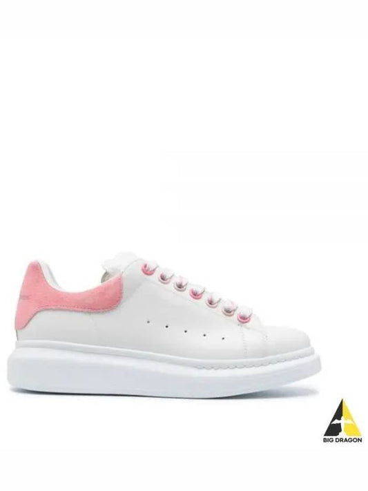 Oversized Leather Low Top Sneakers White Pink - ALEXANDER MCQUEEN - BALAAN 2