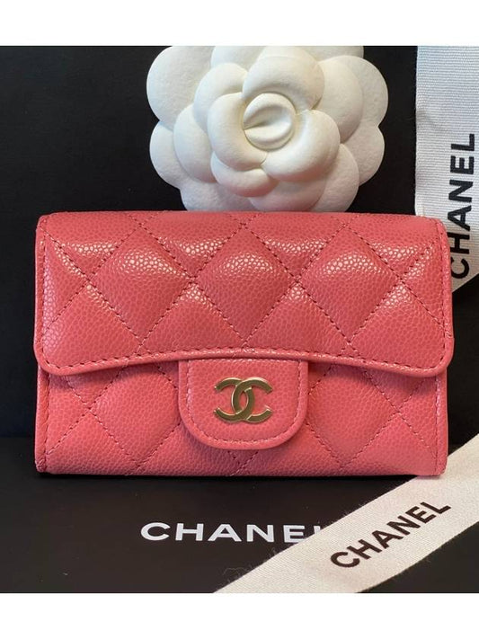 Classic gold caviar card wallet pink - CHANEL - BALAAN 2