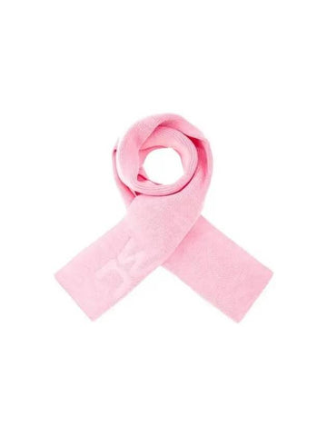 Debossed logo knit scarf pink 271399 - ALEXANDER WANG - BALAAN 1