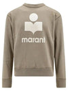 Mikoy Logo Cotton Sweatshirt Moss Green - ISABEL MARANT - BALAAN 3