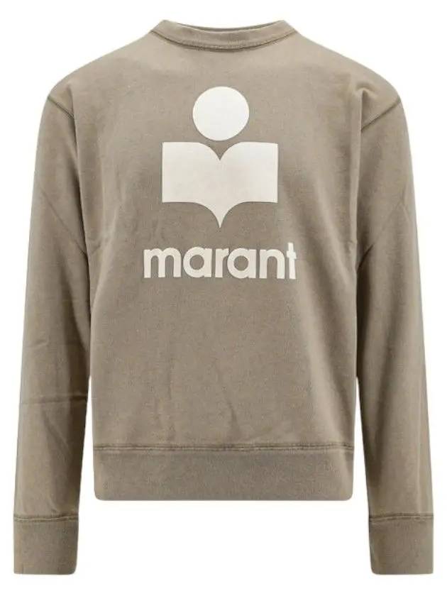 Mikoy Logo Cotton Sweatshirt Moss Green - ISABEL MARANT - BALAAN 3