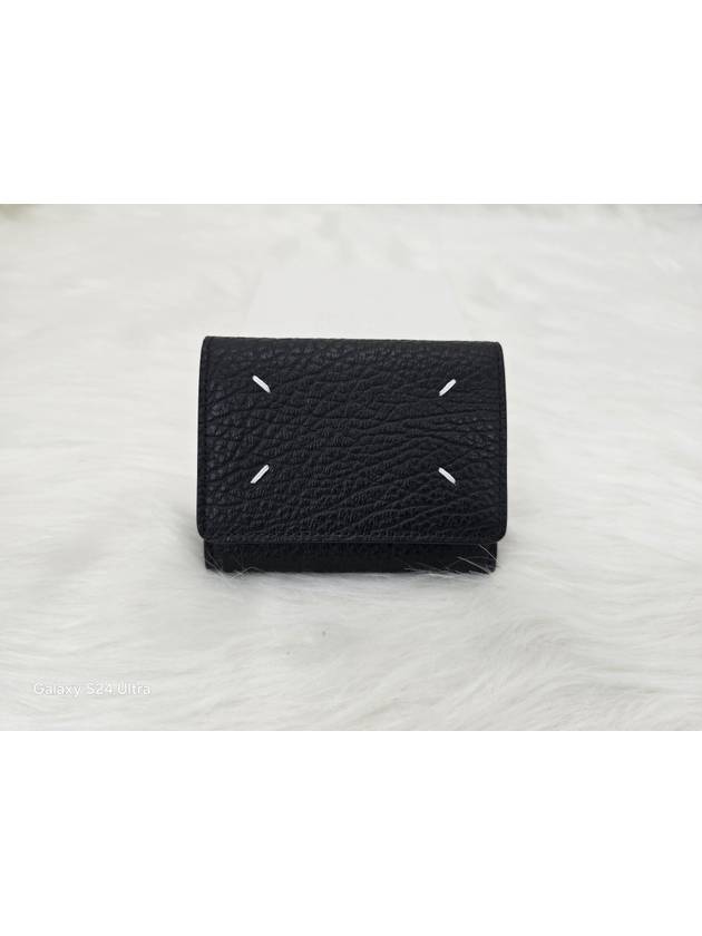 Zip Compact Tri-Fold Half Wallet Black - MAISON MARGIELA - BALAAN 3