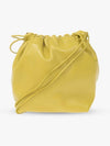 Dumpling Drawstring Calf Leather Mini Bag Yellow - JIL SANDER - BALAAN 3