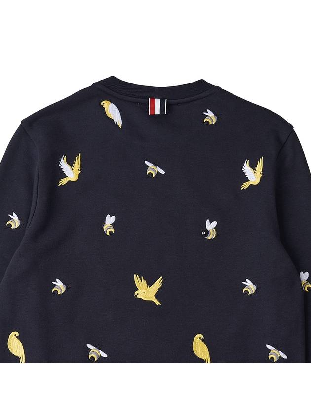 Loop Back Bird Bee Sweatshirt Navy - THOM BROWNE - BALAAN 9