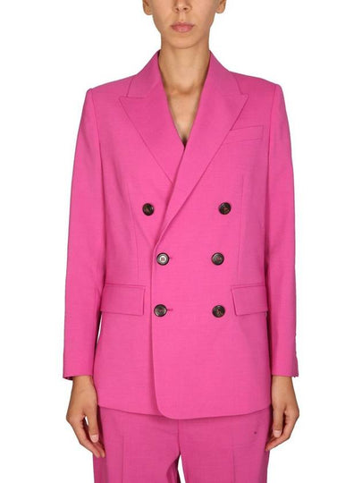 double breasted blazer jacket fuchsia pink - DSQUARED2 - BALAAN 2