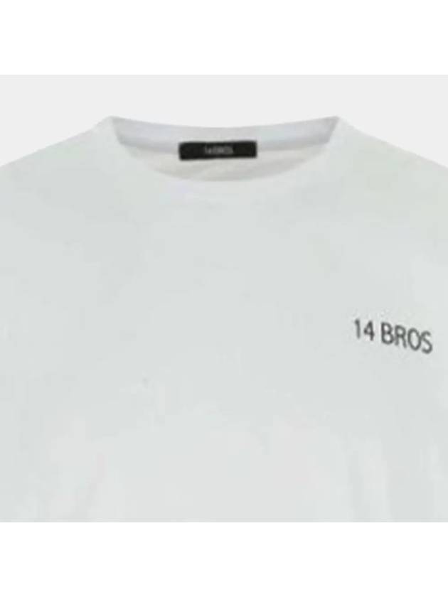 14BROS Men's Logo Printing Round White Short Sleeve 12679 A3062B16 001 - 14 / QUATORZE - BALAAN 3