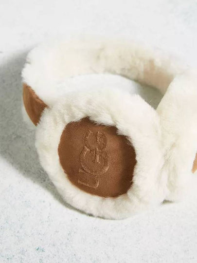 Sheepskin Embroidery Earmuff Chestnut - UGG - BALAAN 2