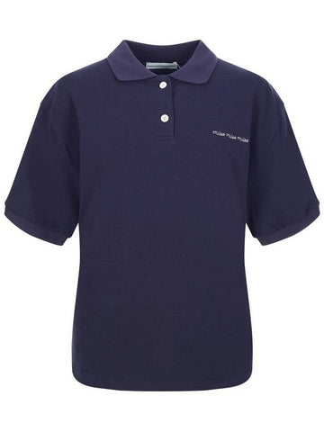 cotton pique polo shirtnavy - MILESANDMILESANDMILES - BALAAN 1