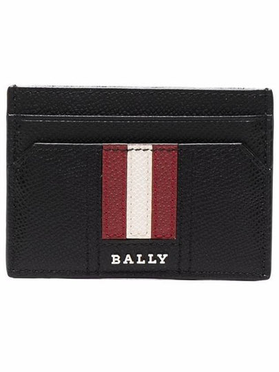 Tar Embossed Leather Card Wallet Black - BALLY - BALAAN 2