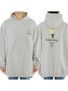 Embroidered Flame Logo Hoodie Grey - BALENCIAGA - BALAAN 1