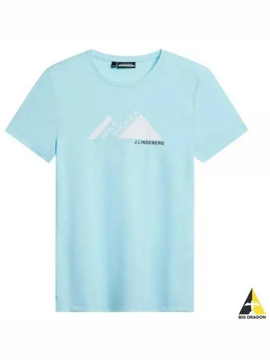 Golf Valeria Graphic Short Sleeve T-Shirt Light Blue - J.LINDEBERG - BALAAN 2