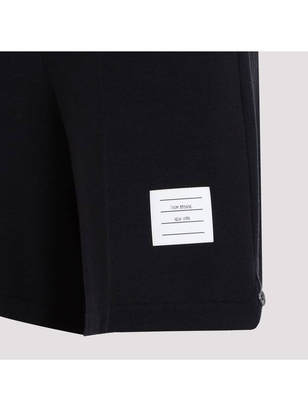 High Waisted Wool Shorts Navy - THOM BROWNE - BALAAN 5