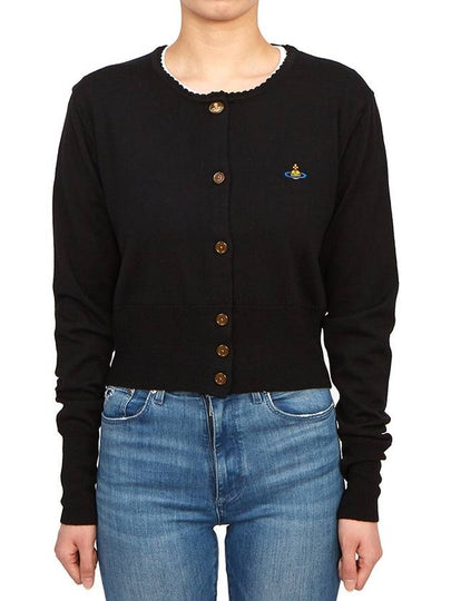 Bea Cropped Cardigan Black - VIVIENNE WESTWOOD - BALAAN 2