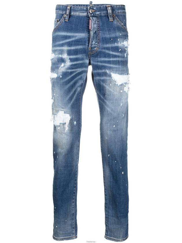 Logo Patch Painting Diss Cool Guy Jeans Blue - DSQUARED2 - BALAAN 3