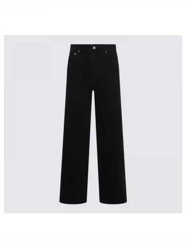 Black cotton denim pants 270964 - GANNI - BALAAN 1