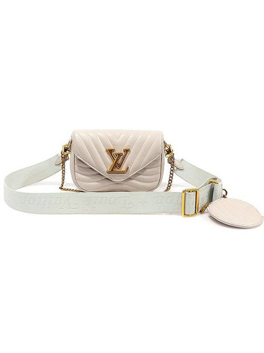 M57864 BRUME Gray Calfskin Vintage Gold New Wave Multi Pochette Cross 2WAY - LOUIS VUITTON - BALAAN 1