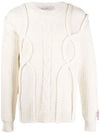 Logo Patch Twisted Knit Top Ivory - GOLDEN GOOSE - BALAAN 2