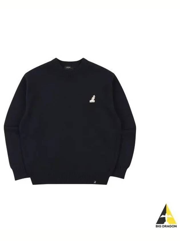 Logo Patch Sweater 1878 Navy - KANGOL - BALAAN 1