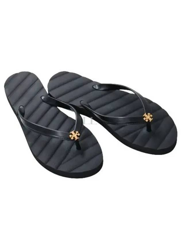 Kira Logo Flip Flops Black - TORY BURCH - BALAAN 2