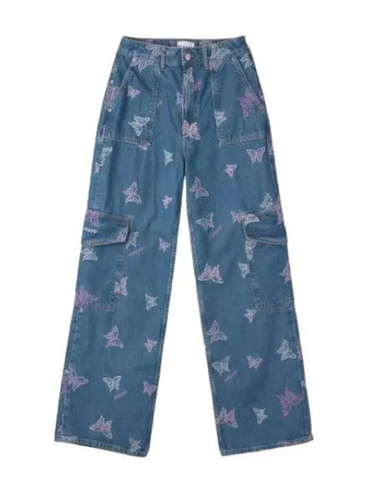 Butterfly Logo Denim Pants Jeans - GANNI - BALAAN 1