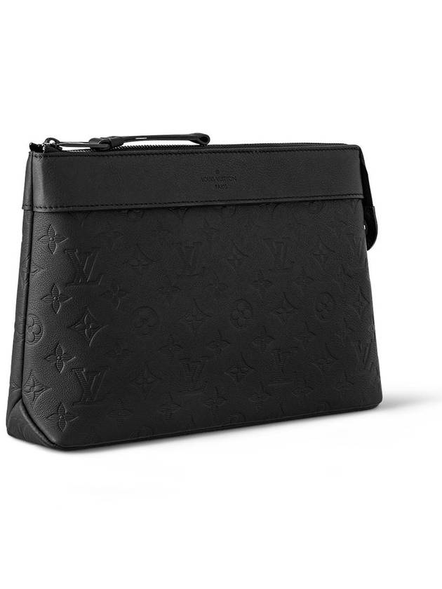 Pochette Voyage Souple Monogram Leather Pouch Bag Black - LOUIS VUITTON - BALAAN 3