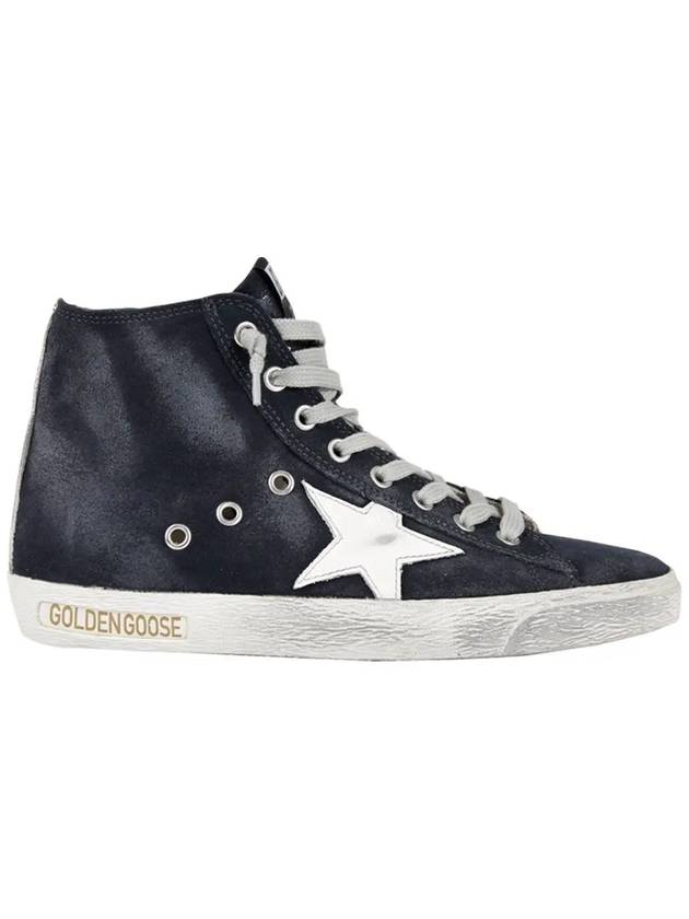 Leather Francy High Top Sneakers Night Blue - GOLDEN GOOSE - BALAAN 2