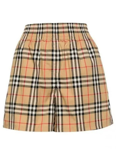 Banding Check Cotton Shorts Beige - BURBERRY - BALAAN 2