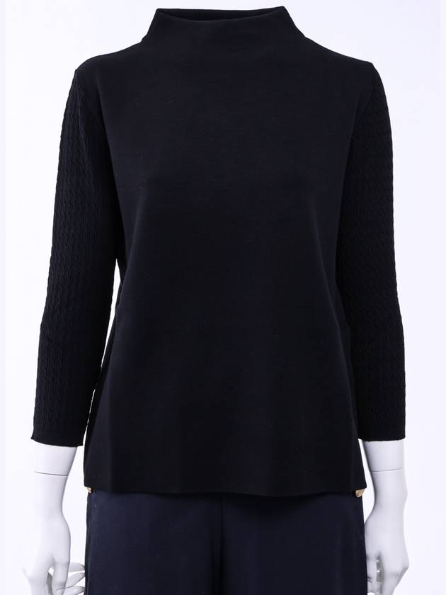 Carnes Rayon Sweatshirt Black - MAX MARA - BALAAN 3