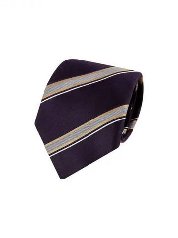 Surprise 10 e point men s diagonal striped silk tie dark navy 271109 - BRUNELLO CUCINELLI - BALAAN 1