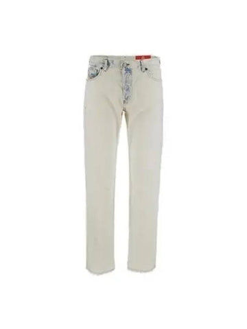 Jeans Washed Straight Pants White - DIESEL - BALAAN 1