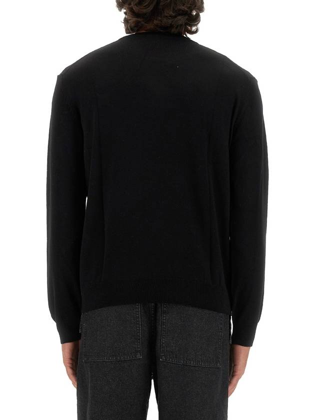 Bold Fox Head Wool Knit Top Black - MAISON KITSUNE - BALAAN 4