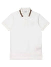 Collar Detail Polo Shirt White - BURBERRY - BALAAN 2