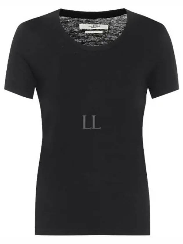 Kiliann Linen Short Sleeve T-Shirt Black - ISABEL MARANT - BALAAN 2