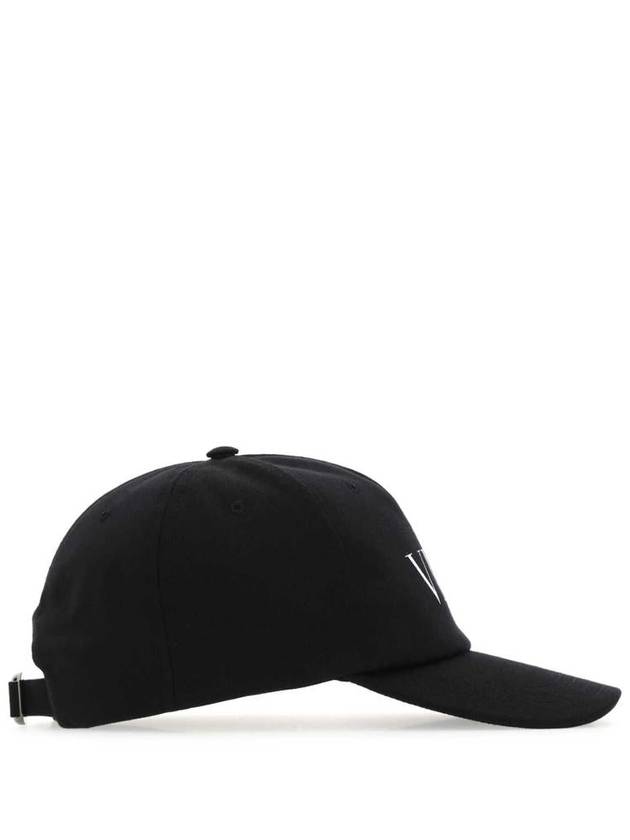 VLTN Logo Print Ball Cap Black - VALENTINO - BALAAN 3