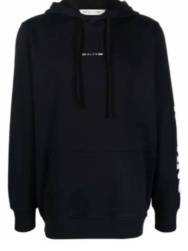 Alix Script Logo Hoodie Black AAUSW0132FA01 - 1017 ALYX 9SM - BALAAN 1