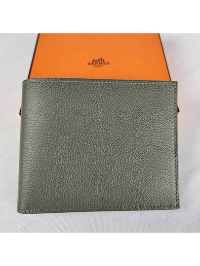 Citizen Twill Compact Wallet Evercolor Gris Meyer Bleu De France Bleu Saphir Grey - HERMES - BALAAN 2