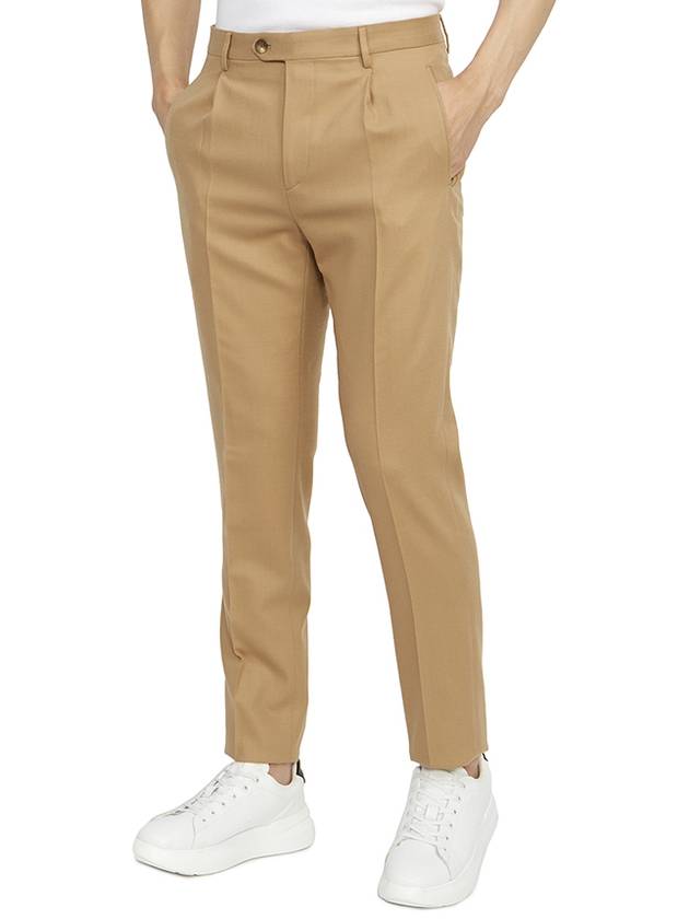 Pressed Crease Wool Straight Pants Beige - ETRO - BALAAN 6