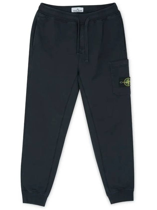 Men s Waffen Patch Blue Jogger Pants 801564451 A0020 - STONE ISLAND - BALAAN 1