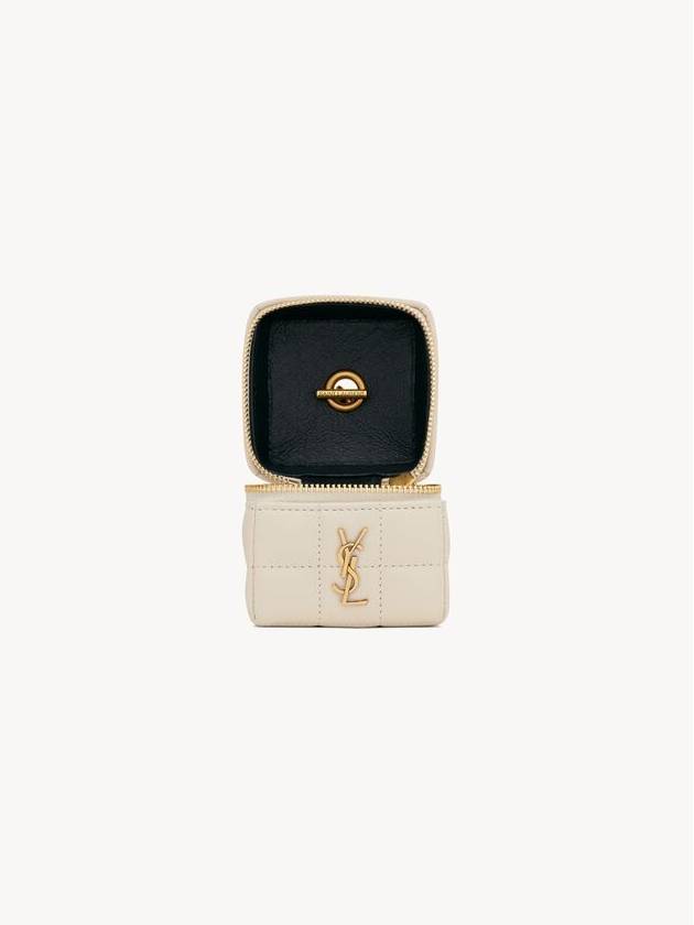 CASSANDRE MATELASSE CARRE mini cube lambskin material rose earphone case - SAINT LAURENT - BALAAN 2