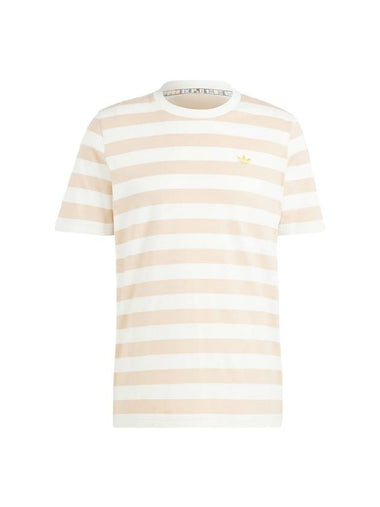 Striped Short Sleeve T-Shirt Off-White - ADIDAS - BALAAN 1