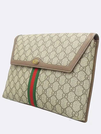 625713 GG logo PVC Supreme Ophidia flap clutch - GUCCI - BALAAN 2