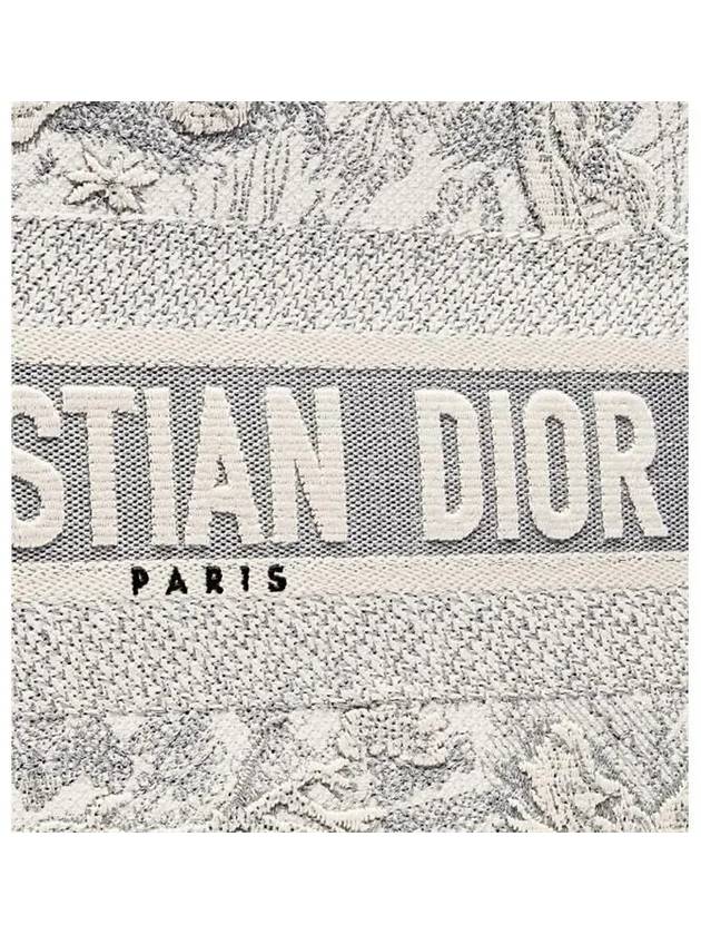 Toile De Jouy Embroidery Medium Book Tote Bag Ecru Grey - DIOR - BALAAN 6